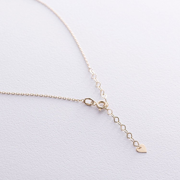 Кольє "Сердечко" у жовтому золоті кол02470 від ювелірного магазину Онікс - 3