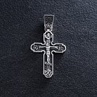 Серебряный крест "Распятие. Спаси и Сохрани" (на укр. языке) кду-13 от ювелирного магазина Оникс - 2