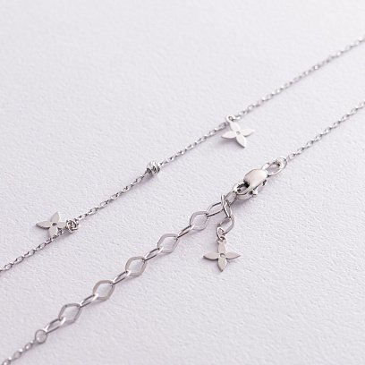 Серебряное колье "Клевер" 181143 №5