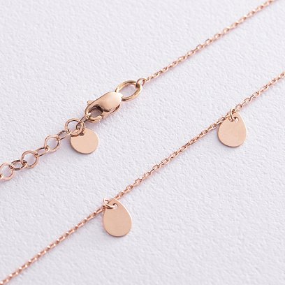 Золотое колье "Капельки" кол01625 №4