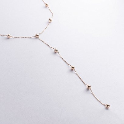 Колье 2 в 1 "Шарики" в желтом золоте кол02517