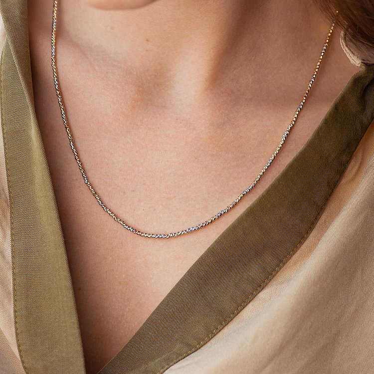 Цепочка "Шарики" в трех цветах золота ц00442 от ювелирного магазина Оникс - 1