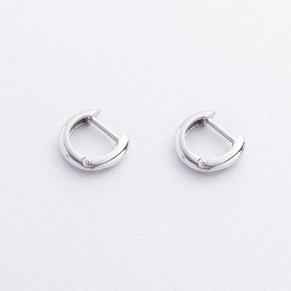 Сережки "Mini" у білому золоті с09091 №3