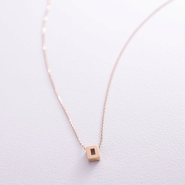 Кольє з буквою "О" в червоному золоті кол01256О від ювелірного магазину Онікс