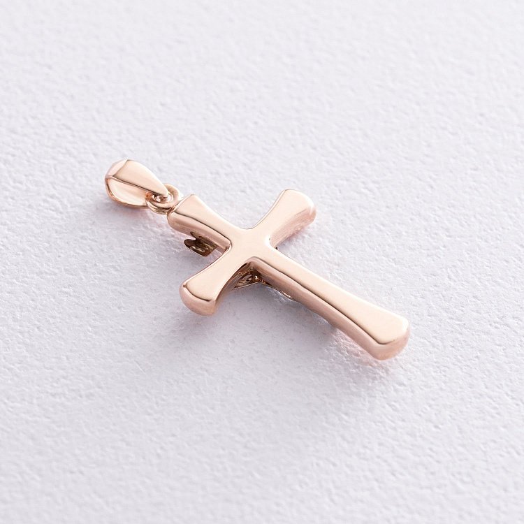 Золотой крест с распятием п01624 от ювелирного магазина Оникс - 1