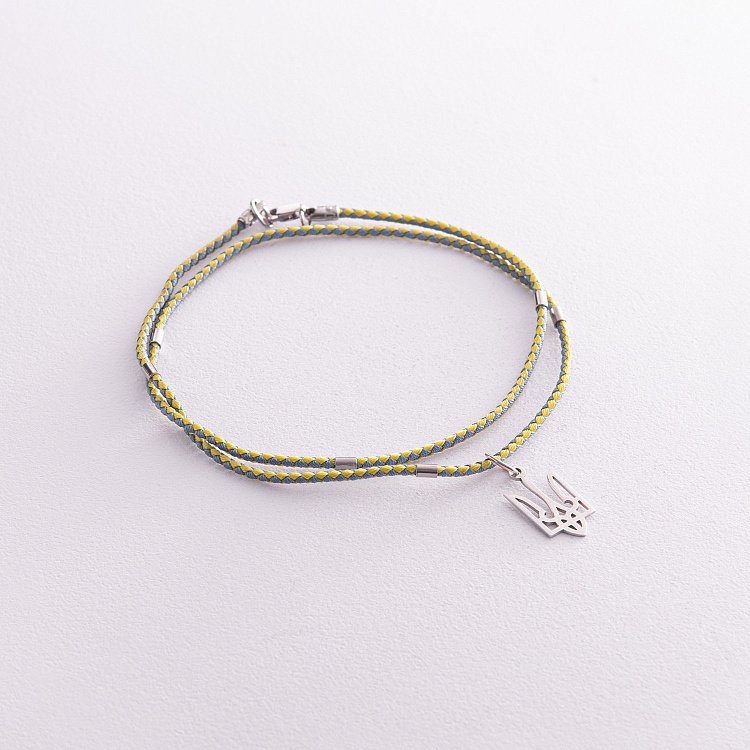 Срібне кольє "Герб України - Тризуб на шнурку" 990 від ювелірного магазину Онікс - 5