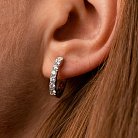 Золоті сережки - кільця з діамантами сб0540cha от ювелирного магазина Оникс - 3