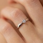 Помолвочное кольцо с бриллиантом (белое золото) 22991121 от ювелирного магазина Оникс - 3