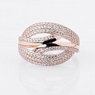 Золотое кольцо с фианитами к04190 от ювелирного магазина Оникс - 1
