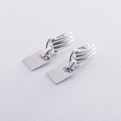 Золоті сережки на англійській застібці с06613 №2