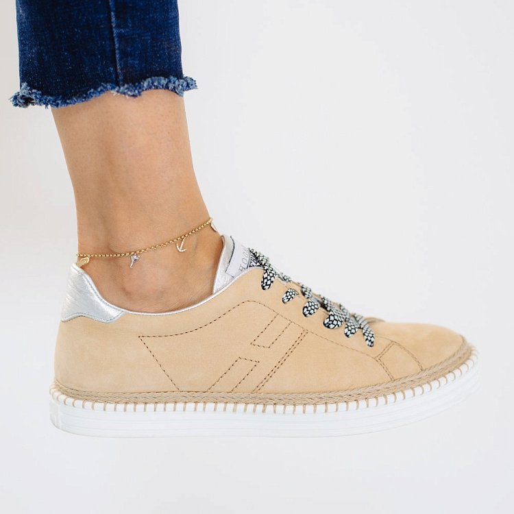 Золотой браслет на ногу с фианитами б02743 от ювелирного магазина Оникс - 3