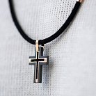 Хрест із червоного золота (цирконій, фіаніти) 503-00005/1 от ювелирного магазина Оникс - 3