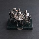 Серебряная фигура ручной работы "Чаепитие" 23169 от ювелирного магазина Оникс - 5