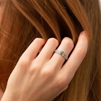 Серебряное кольцо "Антистресс" 1277 №4