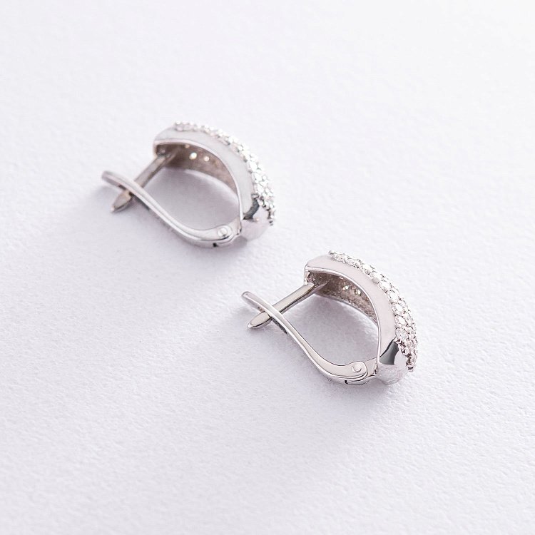 Золоті сережки з діамантами с619 від ювелірного магазину Онікс - 2