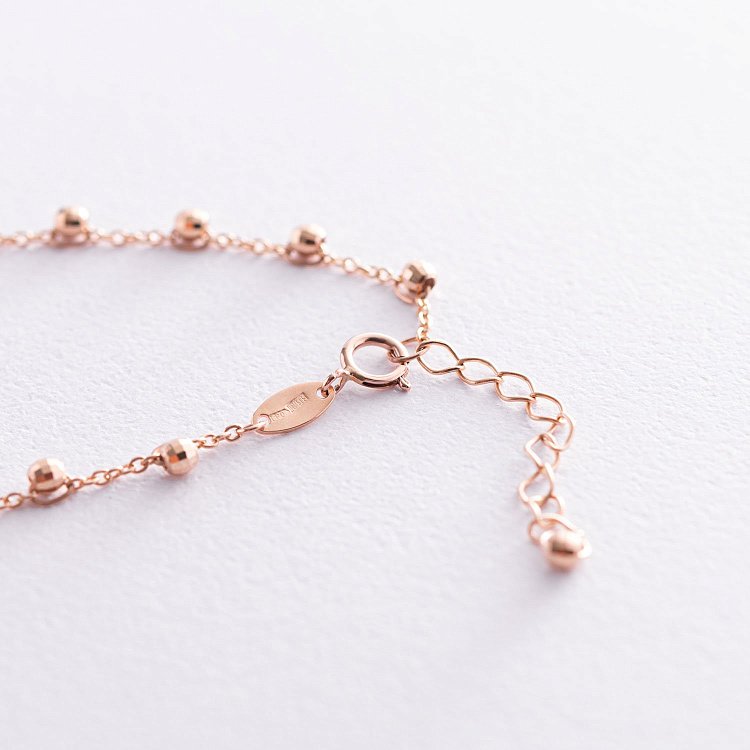 Кольє в червоному золоті "Кульки" кол01617 від ювелірного магазину Онікс - 3