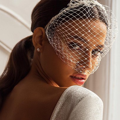 Золотые серьги-гвоздики с фианитами 8 мм с03535 №12