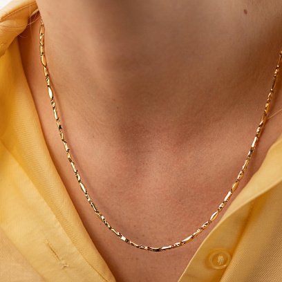 Колье - цепочка в желтом золоте кол02388 №5