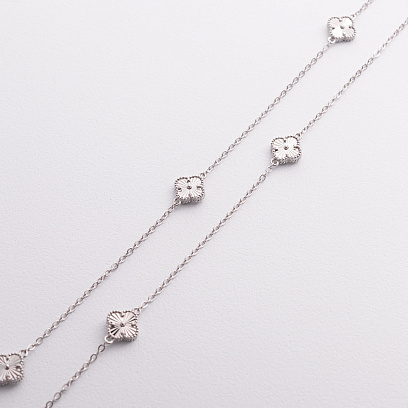 Серебряное колье "Клевер" 181358 №2