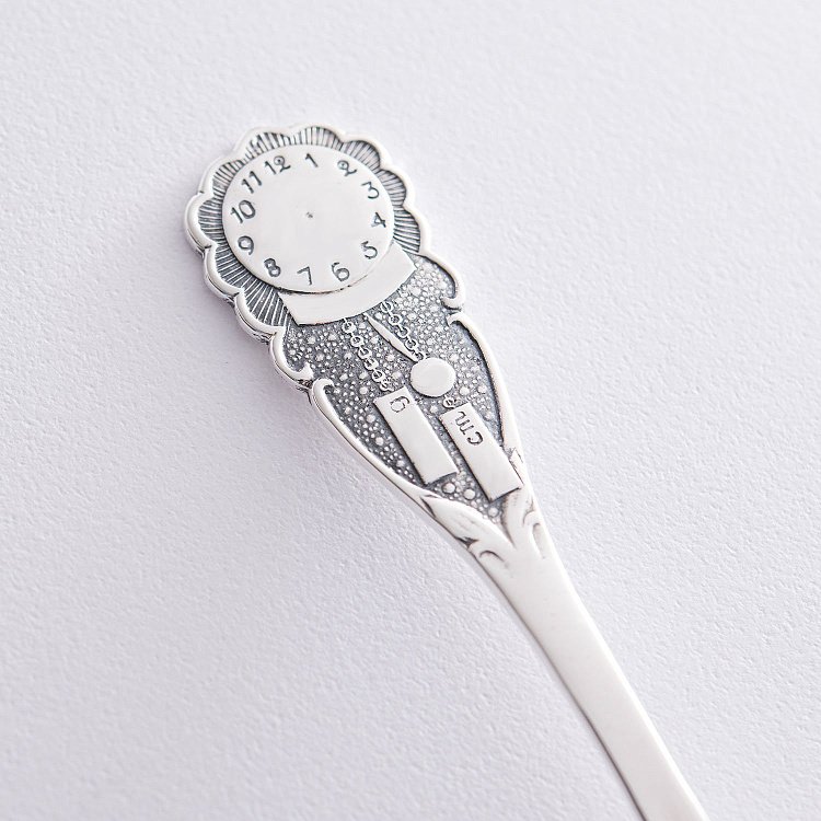 Срібна ложка з годинником 24012 від ювелірного магазину Онікс - 2