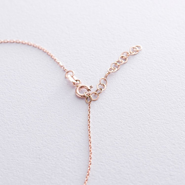 Колье "Клевер" в красном золоте (малахит) кол01697 от ювелирного магазина Оникс - 2