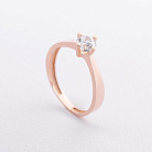 Заручальна золота каблучка з фіанітом к08082 от ювелирного магазина Оникс