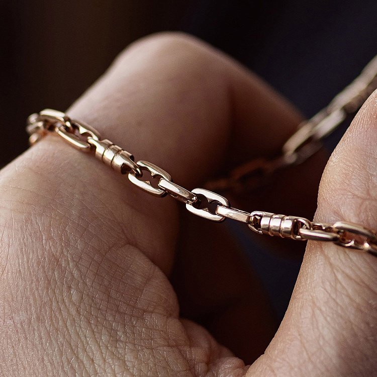 Мужская золотая цепочка ц00518 от ювелирного магазина Оникс - 4