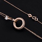 Кольє з заручальним і заручним кільцями з фіанітами кол00630 от ювелирного магазина Оникс - 1