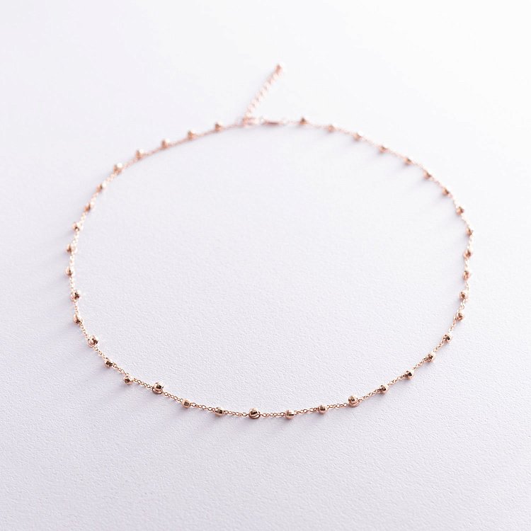 Кольє в червоному золоті "Кульки" кол01617 від ювелірного магазину Онікс