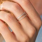 Двойное кольцо в белом золоте с бриллианты кб0450ca от ювелирного магазина Оникс - 4