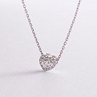 Золоте кольє "Серце" з діамантами 722201121 от ювелирного магазина Оникс