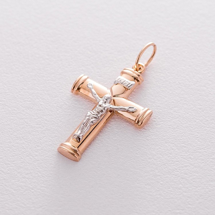 Православный крест с распятием "Спаси и сохрани" п00571 от ювелирного магазина Оникс