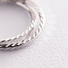 Серьги - кольца в белом золоте (2.3 см) с07146 от ювелирного магазина Оникс - 2