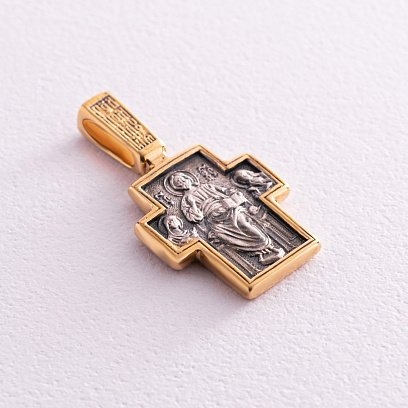 Срібний хрест з позолотою 131690