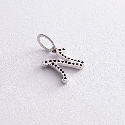 Золотая подвеска "Буква И" с бриллиантами пИ №3