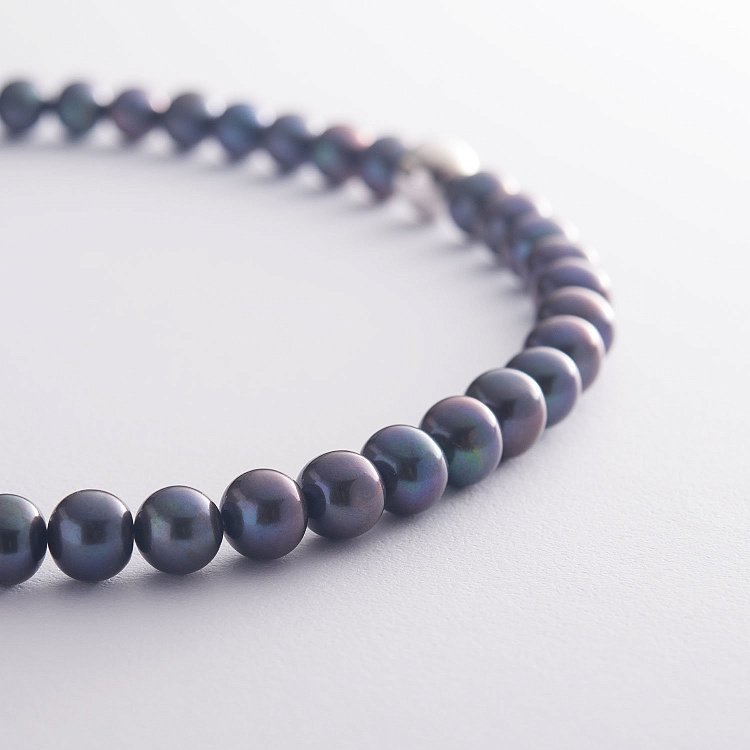 Кольє з перлів з фіанітами бус480 від ювелірного магазину Онікс - 4