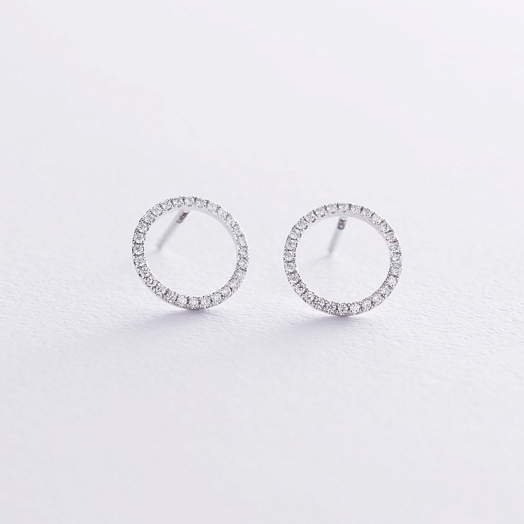 Золоті сережки з діамантами сб0334di від ювелірного магазину Онікс