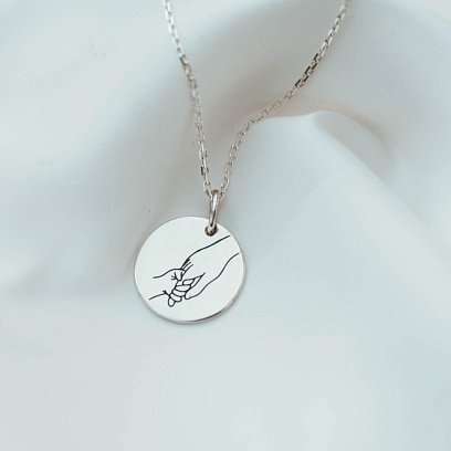 Срібний кулон "Батьківська підтримка" 132724мл №7