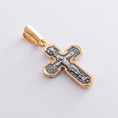 Срібний хрест з розп'яттям 132645 №4
