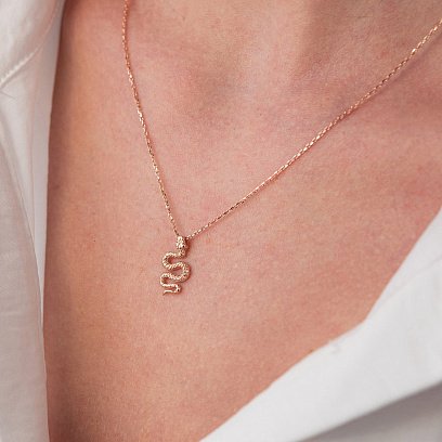 Золоте кольє "Змія" кол02053 №2