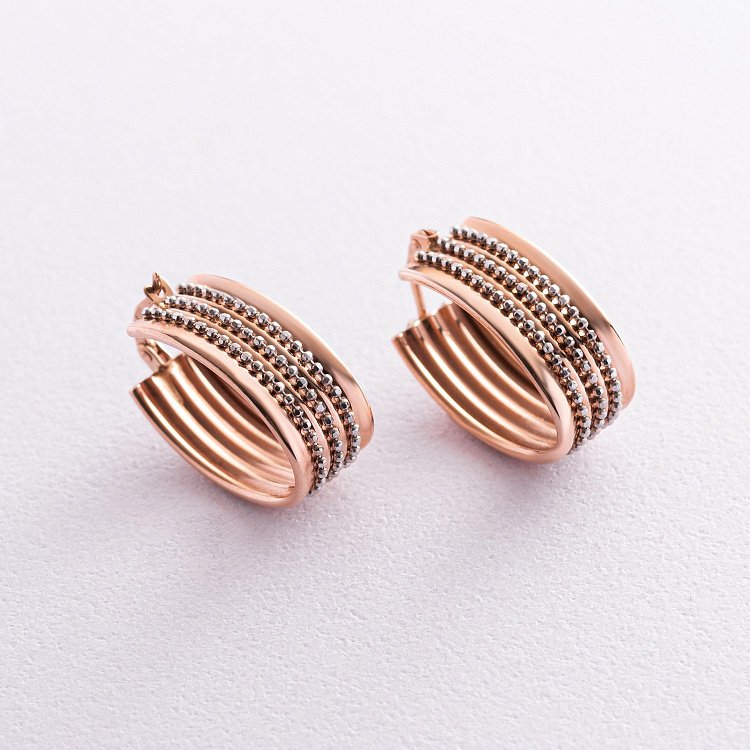 Золоті сережки - кільця с05312 від ювелірного магазину Онікс