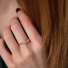 Помолвочное золотое кольцо с бриллиантом кб0396z от ювелирного магазина Оникс - 4