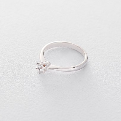 Золота заручальна каблучка (циркон Swarovski) к06297