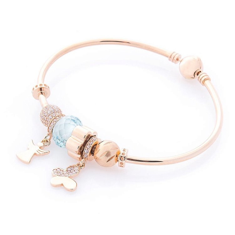 Золотой браслет с фианитами б03399 от ювелирного магазина Оникс