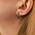 Срібні сережки з сапфірами 2523/1p-HSPH от ювелирного магазина Оникс - 3