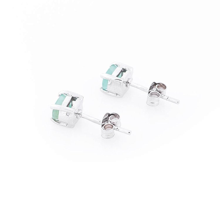 Серьги-пусеты (изумруд) 121557 от ювелирного магазина Оникс - 2