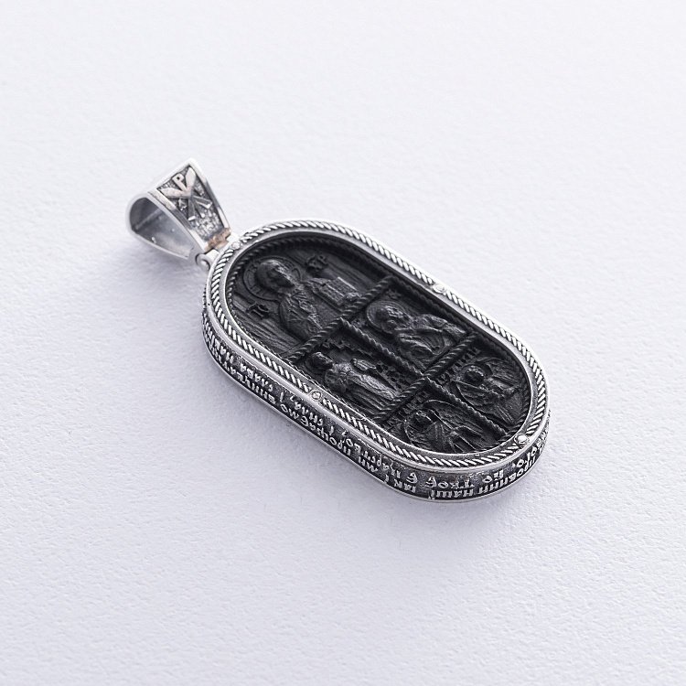 Срібний кулон "Миколай Чудотворець. Отче наш" (ебенове дерево) 1182 від ювелірного магазину Онікс - 4