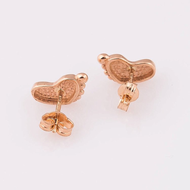 Сережки-Пусети "Ніжки немовляти" с04312 від ювелірного магазину Онікс - 1