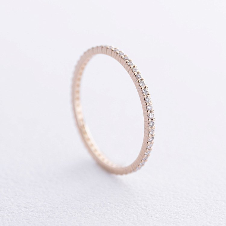 Кольцо с дорожкой бриллиантов (желтое золото) 217843121 от ювелирного магазина Оникс