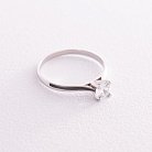 Помолвочное серебряное кольцо с фианитом 756 от ювелирного магазина Оникс - 2